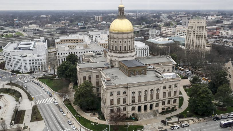 The Georgia State Capitol as viewed from the James H. 'Sloppy' Floyd Building, photo by Bob Andres at the AJC